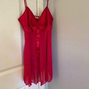 Red victoria’s secret lingerie dress in size M.